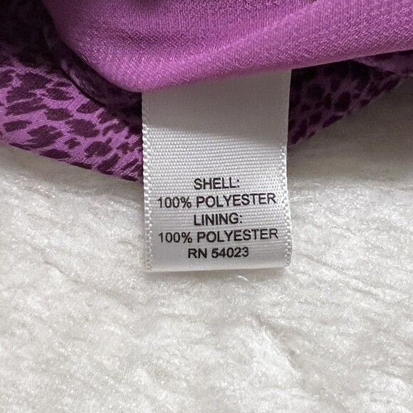 Banana Republic Womens Printed Ruffle Neck Sleeveless Blouse V-Neck Lined SZ 00 - Picture 6 of 12